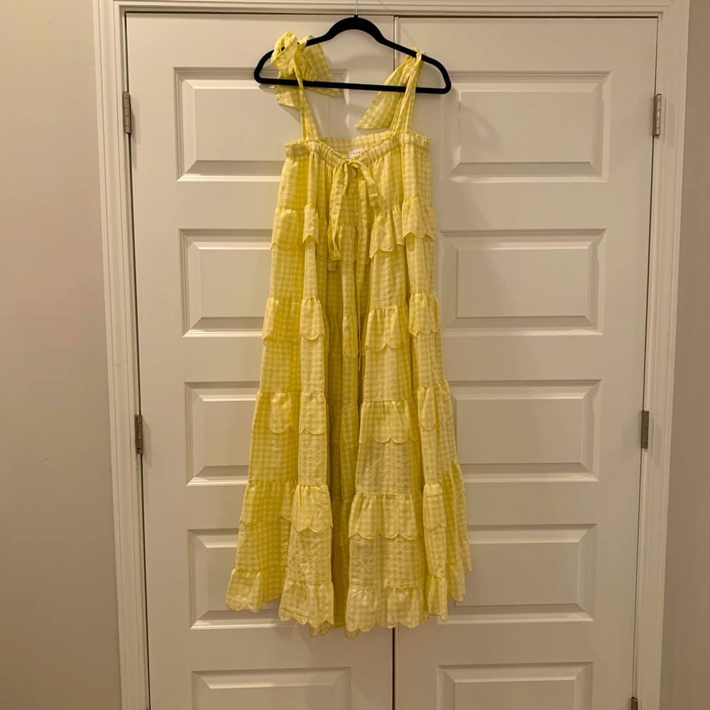 Yellow Gingham Maxi Dress